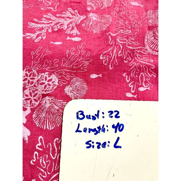 Fresh Produce dress USA made beach vacation resort gusy organic cotton women L - Picture 5 of 5